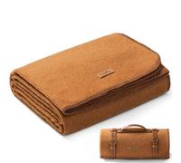 Molithe 100% Wool Blanket, 62" x 86", Warm, Thick, Washable, Military Wool Blanket, Great for Camping, Outdoors, Sporting Events, Survival Kits, Dark Camel