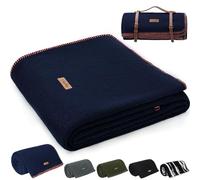 Molithe 100% Wool Blanket, 62" x 86", Warm, Thick, Washable, Military Wool Blanket, Great for Camping, Outdoors, Sporting Events, Survival Kits