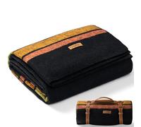 Molithe 100% Wool Blanket, 62" x 86", Warm, Thick, Washable, Military Wool Blanket, Great for Camping, Outdoors, Sporting Events, Survival Kits