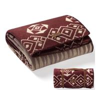 Molithe 100% Wool Blanket, 62" x 86", Warm, Thick, Washable, Military Wool Blanket, Great for Camping, Outdoors, Sporting Events, Survival Kits Terracotta Red