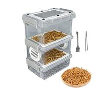 Molitor Darkness Breeding Box | Stable Container with Breathable Multilayer Filter | Box for Growing Silkworms | for Lizards Frogs Tartares School Projects Camps