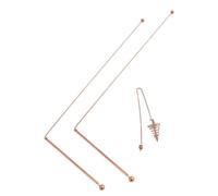 Moliuoly 2 Pack Copper Dowsing Rods for Water Finding, Bronze Metal Detector Probes with Double Round-ball Head, Portable Divination Tool for Gold Minerals Treasure Hunting Outdoor Exploration