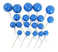 Moliuoly 20 Pack Foam Cake Decoration Spheres for Birthday Christmas Party, | Lightweight Multi-Size 2cm to 4cm Assorted Colors Golden Silver White Pink Blue Purple Dark Blue Modern Design Accents