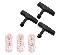 Moliuoly 3 Piece Starter Rope Set with Handle for Lawnmowers, Generators and Chainsaws, 10 Feet Extended Replacement Rope for Small Engines, Ergonomic Handle for Easy Repair