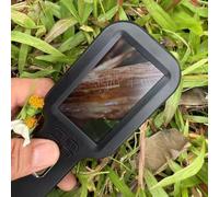 Moliuoly 3in IPS HD Large Screen Digital Microscope Intelligent Handheld Magnifier 5-500X, White