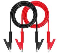 Moliuoly Alligator Clip Test Leads 15A 1500V with Pure Copper Clips, 39.6 Inch Red Black Jumper Wires for Electrical DIY Lab Classroom Testing, Insulated PVC Silicone Cables 2 Pack