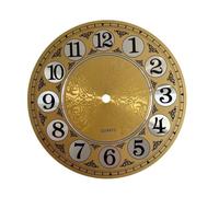 Moliuoly Aluminium Wall Clock Dial 180 mm Gold Arabic Numerals DIY Quartz Clock Replacement Part Metal Plate with Protective Film for Watchmakers Projects Living Room Decoration Flat Profile 10 mm