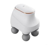 Moliuoly Compact 4-Head Fascia Massager with USB Battery and 12 Adjustable Levels, Suitable for Deep Muscle Relaxation and Blood Flow Promotion (White)