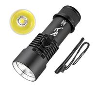 Moliuoly Diving Flashlight Zoomable Aluminum Alloy Strong Light White Yellow Dual Beam, E
