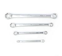 Moliuoly Double End Torx Wrench E6-E24 Set Star Hexagonal Design Corrosion Protection Rust Resistant Metal 4 Pieces Clear Marking for Industrial Household Appliances Car Repair