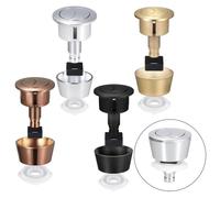 Moliuoly Dual Flush Toilet Push Button Set Fits 20mm & 40mm Cistern Lid Holes Black