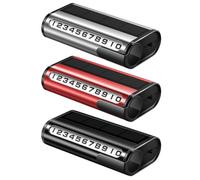 Moliuoly Luminous Parking Number with Solar Charging Function for Temporary Parking - Black