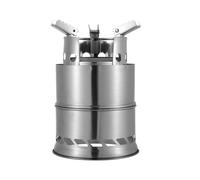 Moliuoly Portable Stainless Steel Camping Stove with Double Wall for Efficient Wood Burning, Smokeless Flame and Outdoor Use for Hiking, Picnic or in the Garden