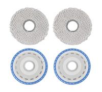 Moliuoly Replacement Microfibre Mop Holder for Ecovacs Deebot Pro, Reusable, Washable, Strong Water Absorption, Improved Cleaning Results, Set of 2 Holders and 2 Mop Cloths