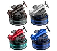 Moliuoly Solar Powered Rotating Diffuser Air Purifier Airplane Black