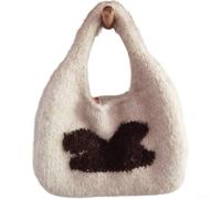 Moliuoly Woven Wool Yarn Bag Cute Pattern Dual Straps | Cozy yarn material, plush feel, cartoon pattern, dual straps, phone pocket organizer