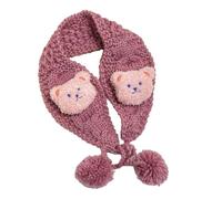 MOLKASIA Knitted Ear Warmer for Students Adult Windproof Winter Earmuff Eye Catching Plush Bear Decals Skiing Keep Ear Warm