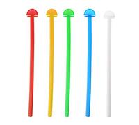 MOLKASIA Plastics Birdcage Perch 5 Pack Parrot Bird Standing Stick Grinding Claw for Small Bird Random Colors