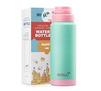 Mollcity Insulated Water Bottle-24 oz Stainless Steel Vacuum Wide Mouth Water Bottle with Non-Slip Silicone Boot, Reusable Metal Leak Proof Water Flask (Teal)
