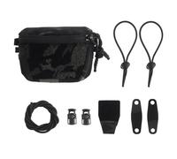 Molle-Compatible Tactical Admin Pouch Compact Helmet Mounted Organizer for EDC Airsoft & Military Gear(MCBK)