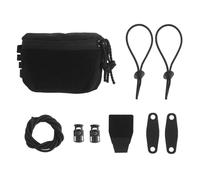 Molle-Compatible Tactical Admin Pouch Compact Helmet Mounted Organizer for EDC Airsoft & Military Gear(Black)