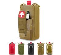 Molle First Aid Pouch Empty, Small Tactcical Ifak Med Duty Belt Tourniquet Holder Bag for Camping Hiking