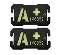 Molle Patch Blood Type Luminous Medical Buckle Backpack Personalized Expansion Tactical Patches Suitable for Molle System 2PCS