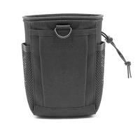 Molle Pouches, 5.1x3.2x7.7 Inch Oxford Cloth Waterproof Portable Molle Dump Pouch with Side Pocket, Open Pocket with Drawstring for Outdoor Magazine Pouch