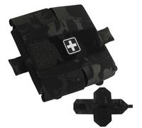 MOLLE Tactical Medical Pouch with Fold-Out Insert, Tourniquet Holder and Hook-and-Loop Patch Panel, IFAK First Aid Pouch for Plate Carriers and Battle Belts(BCP)