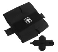 MOLLE Tactical Medical Pouch with Fold-Out Insert, Tourniquet Holder and Hook-and-Loop Patch Panel, IFAK First Aid Pouch for Plate Carriers and Battle Belts(Black)