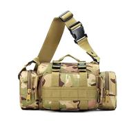 Molle Tactical Sport Duffle Bag Water Resistant Deployment MOLLE Compatible EDC Bug Out for Outdoor Sports Hiking(Cp)