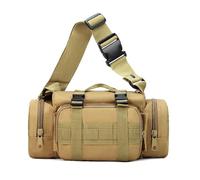 Molle Tactical Sport Duffle Bag Water Resistant Deployment MOLLE Compatible EDC Bug Out for Outdoor Sports Hiking(Khaki)