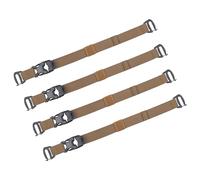 MOLLE Tactical Straps for Backpack - Adjustable 7.5-22 inch Compression Tie Down Straps for Gear, Rucksack, Tripod and Sleeping Bag - Heavy Duty 1000D Nylon (Khaki, 4-Pack)