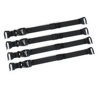 MOLLE Tactical Straps for Backpack - Adjustable 7.5-22 inch Compression Tie Down Straps for Gear, Rucksack, Tripod and Sleeping Bag - Heavy Duty 1000D Nylon (Black, 4-Pack)