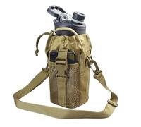 Molle Water Bottle Holder for 60oz Bottles - Carry, Protect and Insulate Your Flask with Military Grade Carrier an Adjustable Shoulder Strap. (Black)(T)
