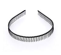 mollensiuer 6Pcs Unisex Black Metal Hairband Teeth Comb Headband Hair Hoop Headwear Accessory for Women Men
