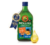 Moller’s ® | Omega 3 for kids Cod Liver Oil | Nordic Omega-3 Dietary Supplements with EPA, DHA, Vitamin A, D & E | Pure, Natural cod Liver Oil Liquid | 166-year-old-brand | Tutti Frutti Taste | 500 ml