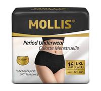 MOLLIS Women’s Black Period Pants L-XL (16 pcs * 12 packs)