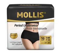 MOLLIS Women’s Black Period Pants S-M (16 pcs * 12 packs)