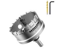 Mollom 2-7/8" (73mm) Heavy Duty Carbide Hole Saw with 2 Pilot Bits
