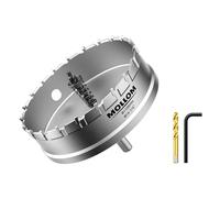 Mollom 4-1/4" (108mm) Heavy Duty Carbide Hole Saw with 2 Pilot Bits