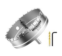 Mollom 4-3/4" (121mm) Heavy Duty Carbide Hole Saw with 2 Pilot Bits