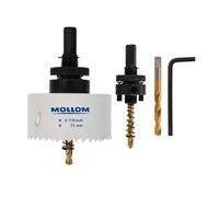 Mollom 73mm (2-7/8") HSS M42 8% Cobalt BI-Metal Hole Saw with Arbor