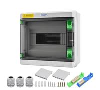 Mollom 9 Way HA Series Power Distribution Box with Bus Bars and Din Rail for Miniature Circuit Breaker MCB,Waterproof IP66,Solar Power Distribution Panel for Indoor and Outdoor Use