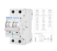 MOLLOM DC 2 Pole Miniature Circuit Breaker,400V 40A, C40 Scene Visualization Custom MCB Thermal Magnetic Trip, 6KA Breaking Capacity DC Disconnect Switch for Solar Photovoltaic System