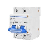 MOLLOM DC 2 Pole Miniature Circuit Breaker, 500V 80Amps, Scene Visualization Custom MCB Thermal Magnetic Trip, 6KA Breaking Capacity DC Disconnect Switch for Solar Photovoltaic System
