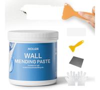 Mollor Drywall Repair Kit - Wall Patch & Spackle Paste with Scraper - Quick & Easy Wall Mending Solution - White Repair Putty (32oz/1KG)