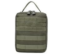 Molly Armed Utility Pouch Bag, Armed Green EDC Admin Pouch with Zipper, Loop Panel and Hand Carry Design, MOLLE Webbing, Lightweight First Aid Bag, 9.4 x 6.7 x 2.8 in / 24 x 17 x 7 cm
