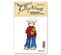 Molly Blooms Rubber Stamp - Bakerboy George