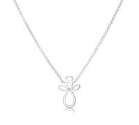 Molly Brown London Sterling Silver Guardian Angel Diamond Necklace. Ideal for Christening, Holy Communion Gifts for Girls, Flower Girl and Bridesmaids Gifts